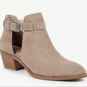 SOLE SOCIETY Nahia Suede Side Cut Out Booties NIB